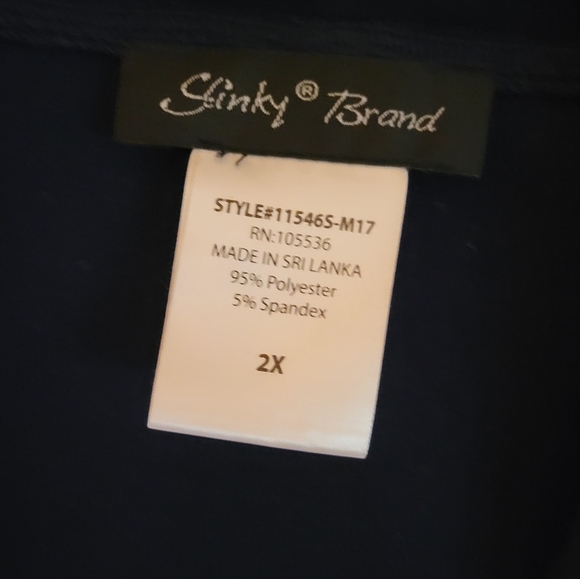 Slinky Brand Blue 3/4 Sleeve Jacket 2X - Picture 2 of 4